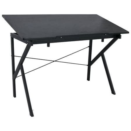 Height Adjustable Drawing and Drafting Table Tiltable Tabletop Black | Walmart Canada