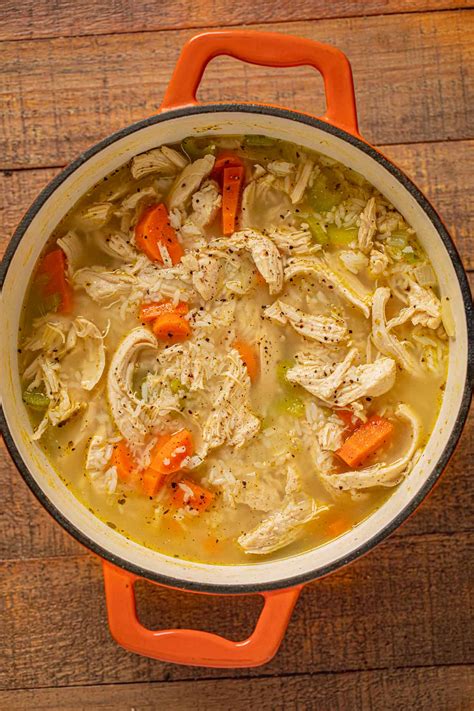 Easy Chicken and Rice Soup Recipe - Dinner, then Dessert
