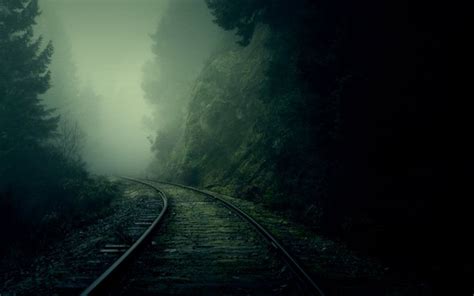 abandoned train track | Dark wallpaper, Nature wallpaper, Railroad tracks