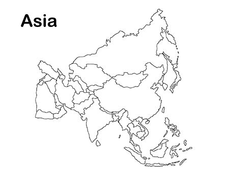 Outline Map Of Asia