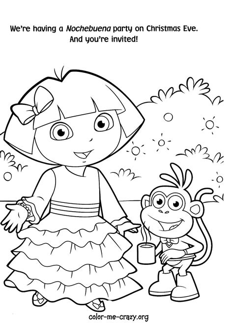 Dora Color Pages To Print - Coloring Home