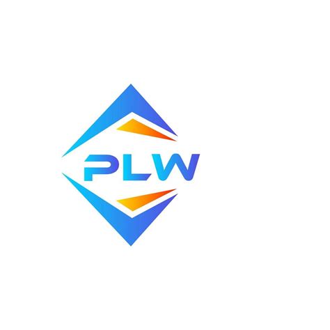 PLW abstract technology logo design on white background. PLW creative ...