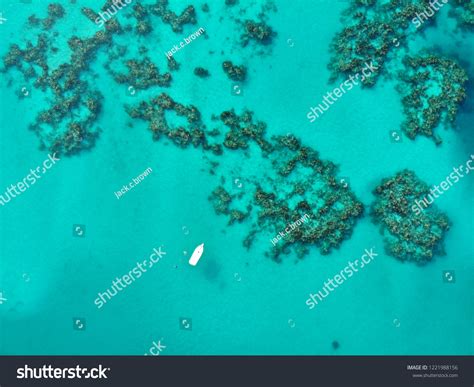 Birds Eye View Boat Ocean Surrounded Stock Photo 1221988156 | Shutterstock