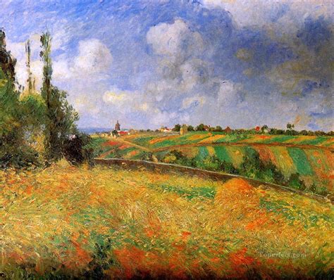 fields 1877 Camille Pissarro Painting in Oil for Sale