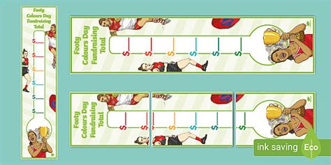 Footy Colours Day Fundraising Sheet (teacher made) - Twinkl