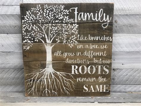 Wooden Family Sign Family Tree Like Branches on a Tree | Etsy