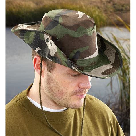 New French Military-style Bush Hat, CCE Camo - 219102, Military Hats & Caps at Sportsman's Guide