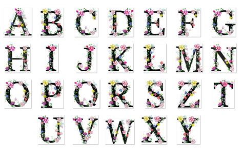 Floral whole alphabet garden flag monogram lace swirl flowers block font Font machine embroidery ...