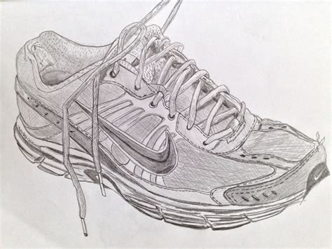 a drawing of a running shoe