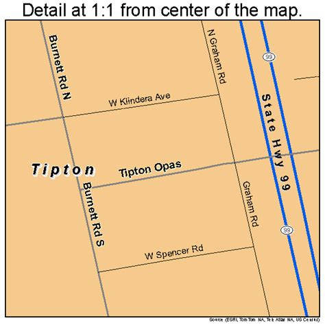 Tipton California Street Map 0678750