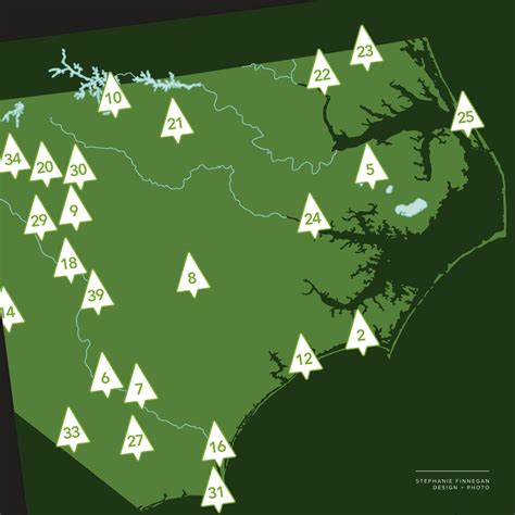 NC State Parks Map Printable Map North Carolina Parks North Carolina NC State Parks Print Travel ...