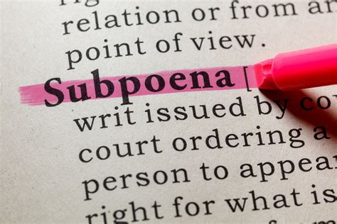 What is a subpoena? | The US Sun