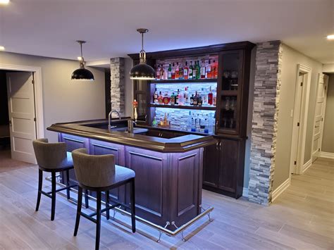 Custom Home Bar with Stone Accents! | Basement bar designs, Home bar designs, Custom home bars