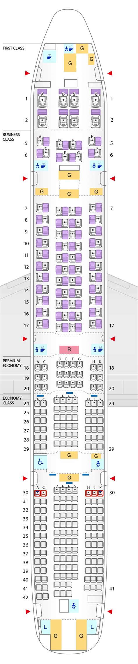 Boeing 777 300Er Seat Map - Map Of Zip Codes