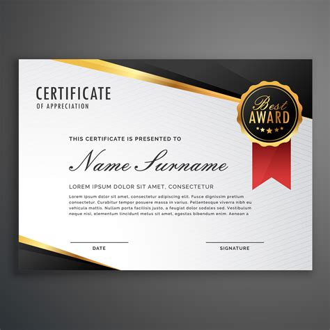 Certificate Design Templates Vector Free Download - Nisma.Info