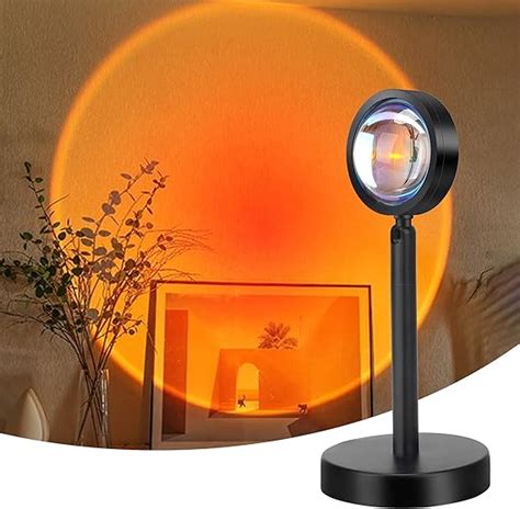 Sunset Lamp Projector, 180° Rotation Sunset Projector Lights, Romantic Visual Led Light for ...