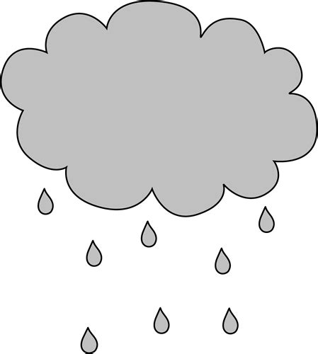 Gray Rain Cloud Clip Art - Gray Rain Cloud Image