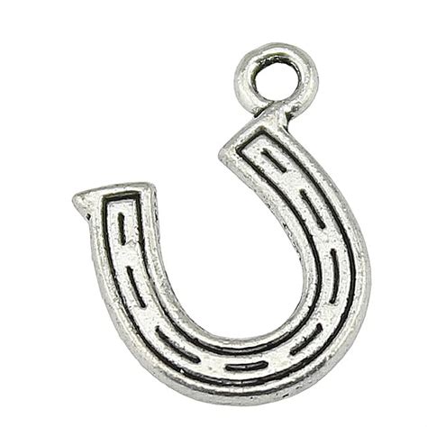 20pcs Lucky Horseshoe Charms Horseshoe Charm Horse Shoe Charms For Jewelry Making 2 Colors ...