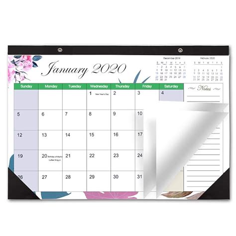 Desk Calendar 2020 Monthly Large Wall Calendar Planner with Plastic ...