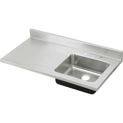 Shop Elkay Gourmet 48-in x 25-in Lustertone Single-Basin Drop-In 3-Hole Residential Kitchen Sink ...