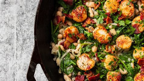 Scallops with Spinach, White Beans, and Bacon - Just Cook by ButcherBox