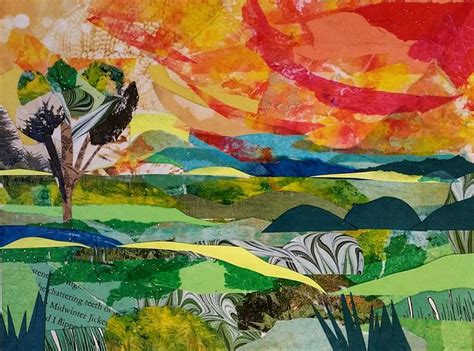 Making a Landscape Collage | Collage landscape, Paper collage art ...