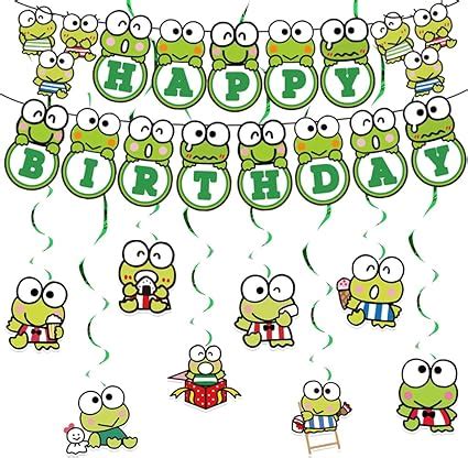 Amazon.com: Frog of Keroppi Birthday Decorations Cartoon Frog of ...