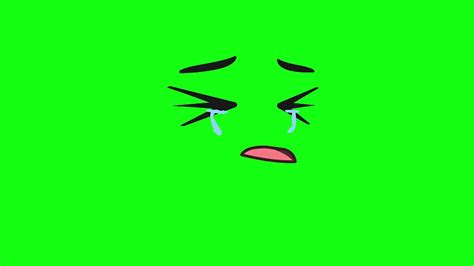 //💧 Cry Baby 💧// Gacha Club Face 💚Green Screen💚 - YouTube