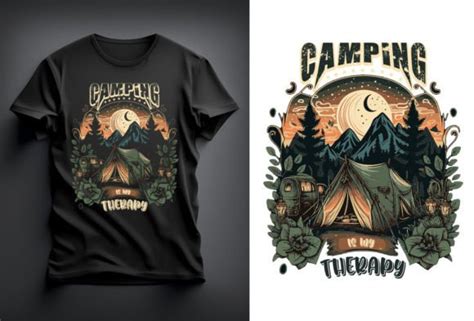 Camping Outdoor T-shirt Design Graphic by jesmindesigner · Creative Fabrica