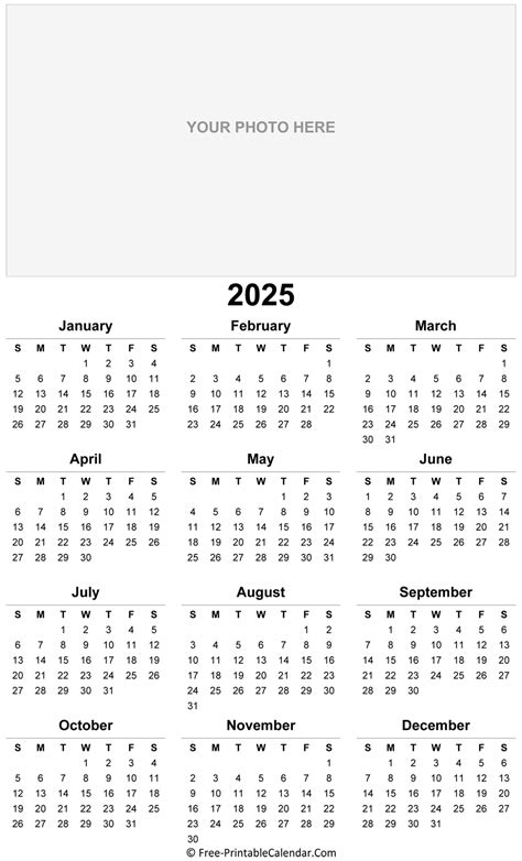 2025 Photo Calendar Templates