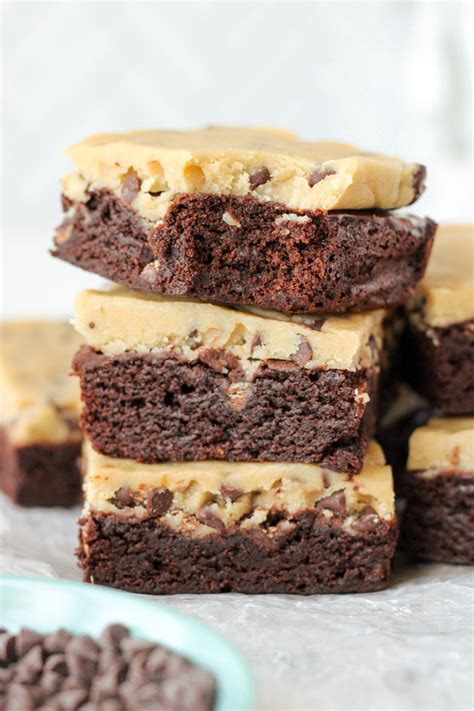 Cookie Dough Brownies - Bakes and Blunders