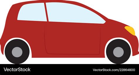 Side view of a car Royalty Free Vector Image - VectorStock