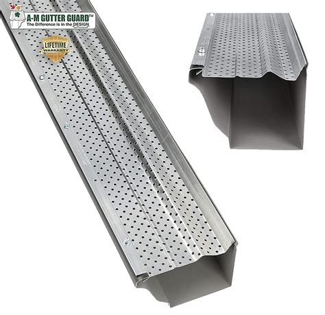 A-M Gutter Guard - 5 Inch - Aluminum with Mill Finish - Gutter Help