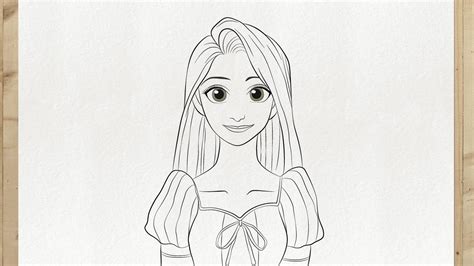 Como dibujar a RAPUNZEL (Disney) paso a paso FACIL y rapido - YouTube