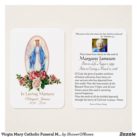 funeral prayer cards catholic - Kylee Eng