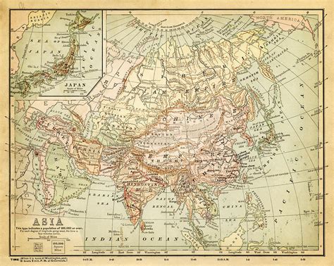 Old Map Of Asia | Cities And Towns Map