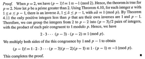 prime numbers - Proof of Wilsons theorem - Mathematics Stack Exchange