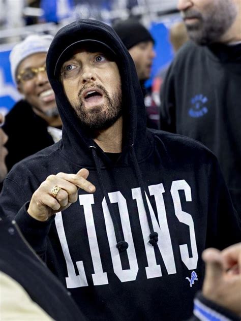 Eminem Lions Hoodie | Eminem Detroit Lions Black Hoodie