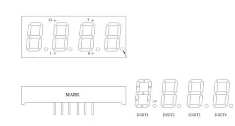 4 Digit MultiPlexed 0.33 Inch 7 Segment Common Anode Display - Electronics-Lab.com