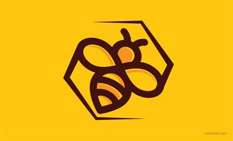 25 Creative Honey Bee logo design ideas from Top Designers | Logo bee ...