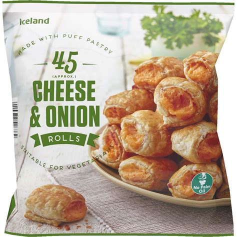 Iceland 45 Cheese & Onion Rolls 675g | Pasties, Quiche & Sausage Rolls | Iceland Foods