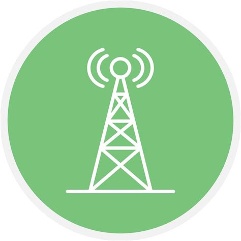 Signal Tower Line Circle 9844452 Vector Art at Vecteezy