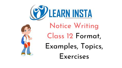 Notice Writing Class 12 Format, Examples, Topics, Exercises