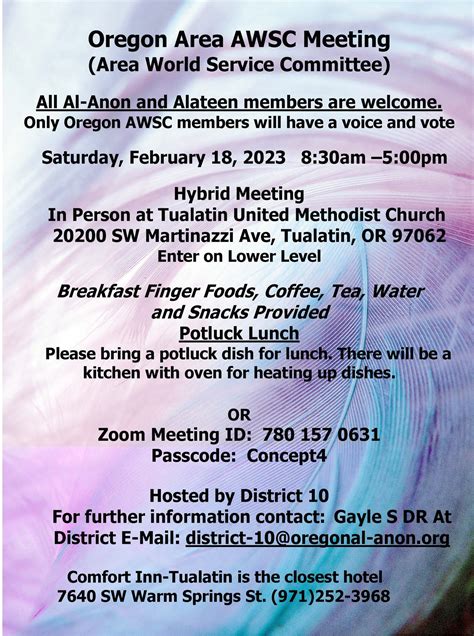 February 2023 AWSC Meeting - Saturday Feb. 18th — Oregon Al-Anon/Alateen