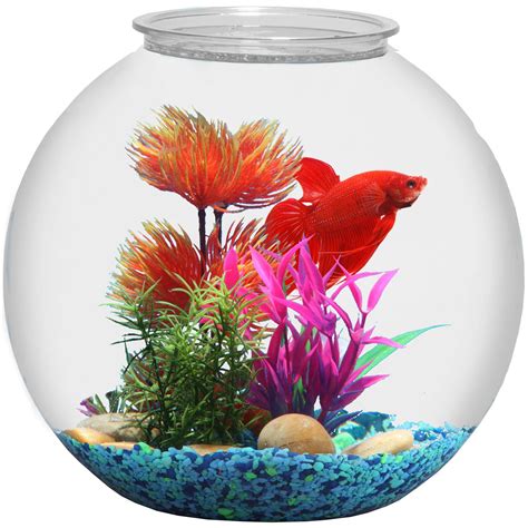 3 Gallon Sturdy Fish Bowl Round Tank Shatterproof Clear Plastic Friendly Bubble | eBay