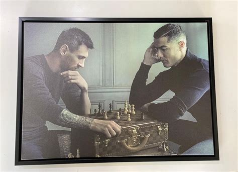 Lionel Messi Cristiano Ronaldo Chess Canvas Wall Art Messi - Etsy