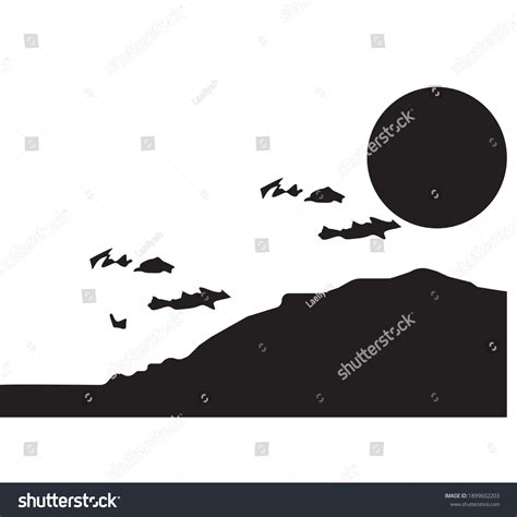 Hill Silhouette Vector Isolated Background Eps Stock Vector (Royalty ...