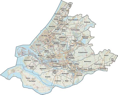 South Holland map - Map of south Holland (Western Europe - Europe)