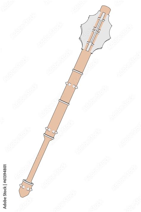 cartoon image of mace weapon Stock Illustration | Adobe Stock