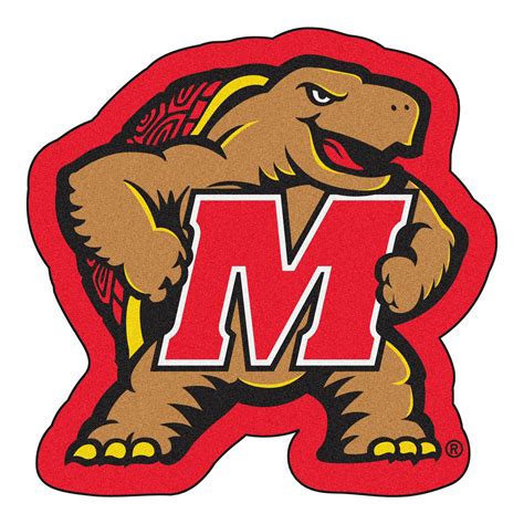 University of Maryland Mascot Mat - "Turtle & M" Logo - Floor Rug - Area Rug